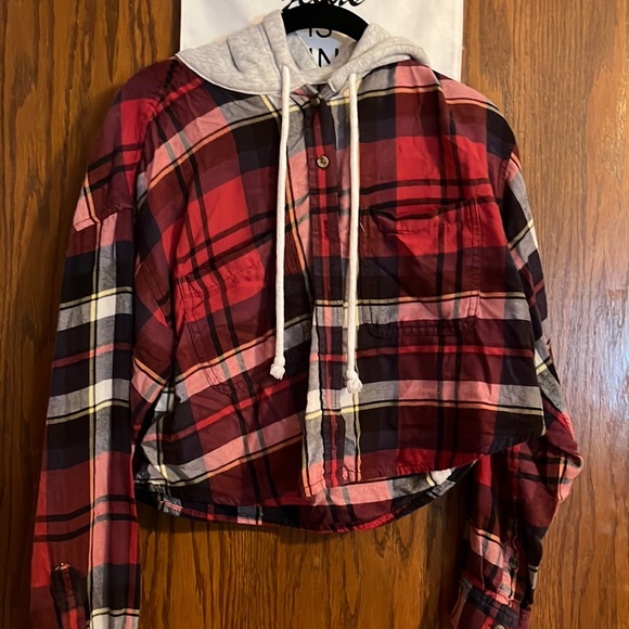 American eagle cropped flannel size small - Picture 1 of 2
